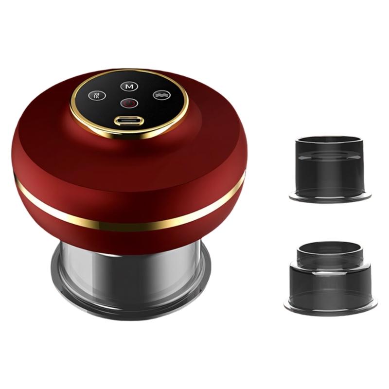 Intelligent Double Cup Electric Cupping Massage Tool with Adjustable Heat and Vibrate for Uncomfort Relief and Wellness