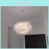 Moderne Weiße Feder-Hängeleuchte Mit LED-Lampe Für Schlafzimmer- Und Arbeitszimmerdekoration