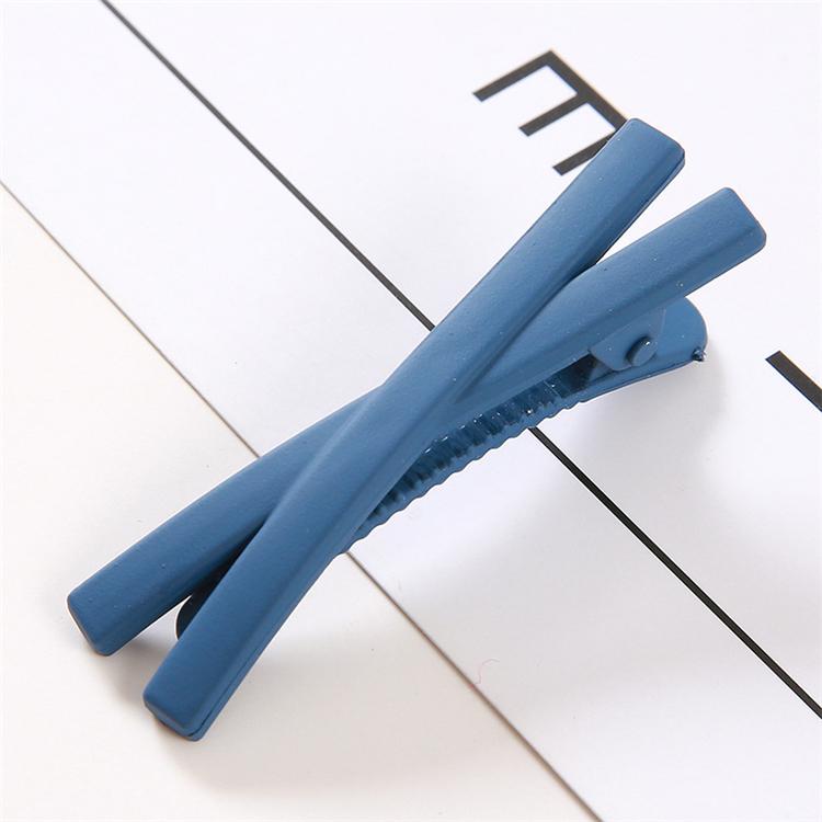 PL Water Drop Type Matte Texture Bb Clip Candy Color Cross Word Korean Girl Heart Hair Clip