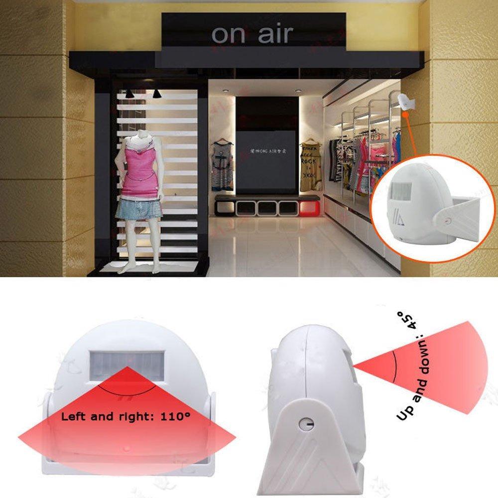Plastic Intelligent Doorbell Sensor White Entrance Alarm Durable Bell Alarm Door Chime  Homes