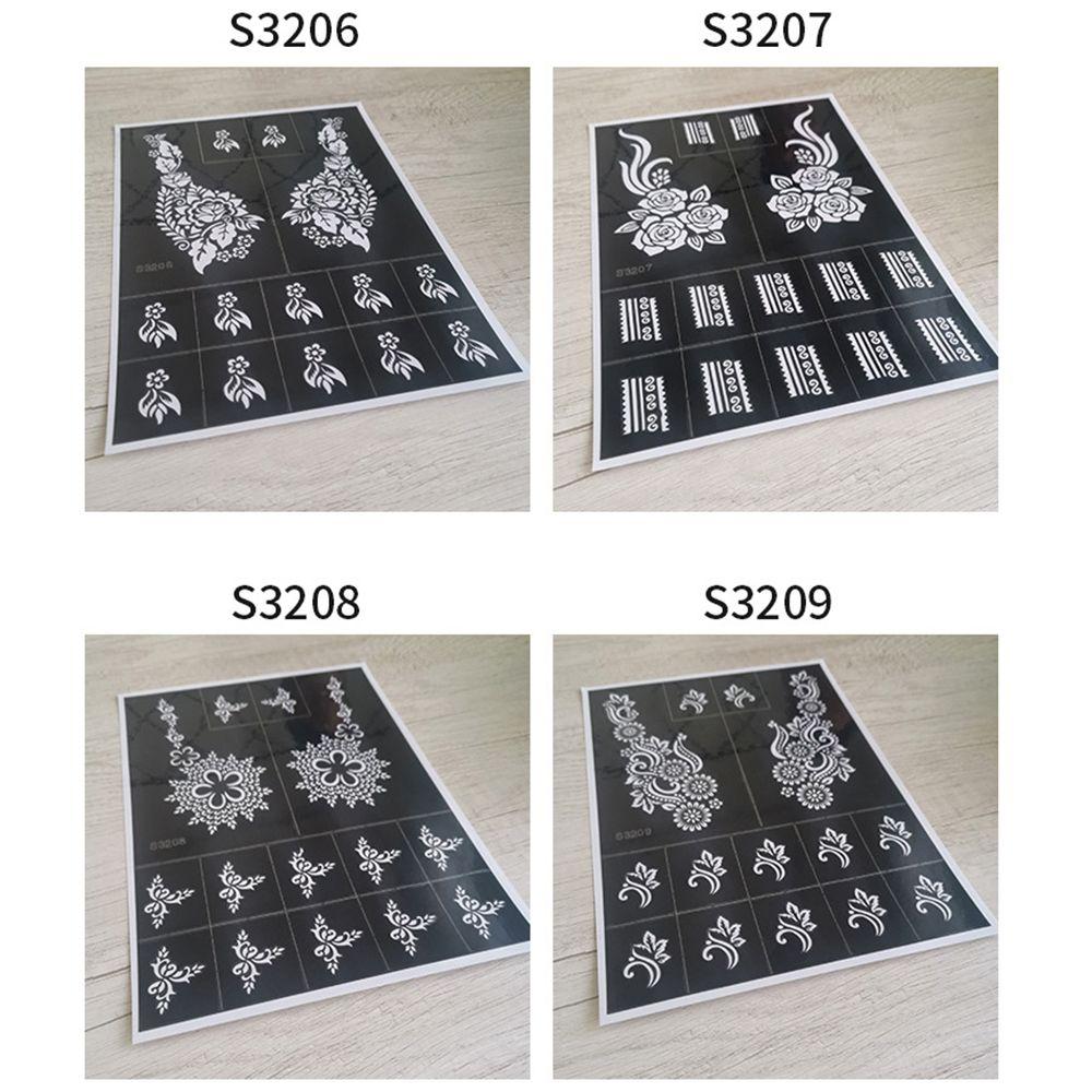 DIY Kids Temporary Tattoo Stencil Body Art Sticker Template Henna Stencil Hollow Drawing Template