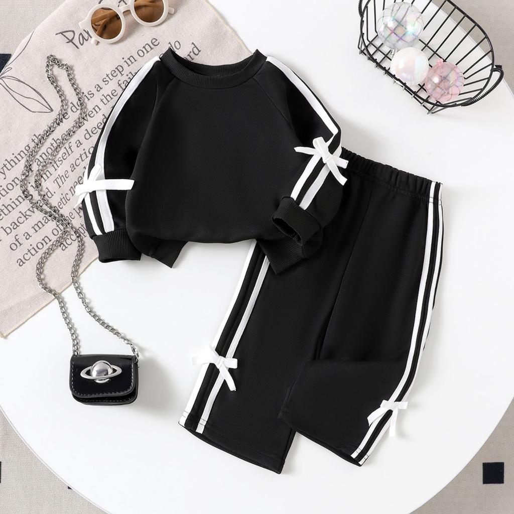 Kids Casual Long-Sleeve Set, Comfortable Daily Wear Outfits