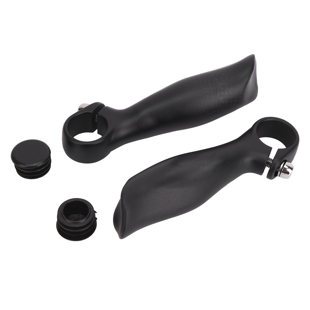 

1 Pair Carbon Handlebar Grip Bike Bar End Handlebar Ends for Road Mountain Bikes