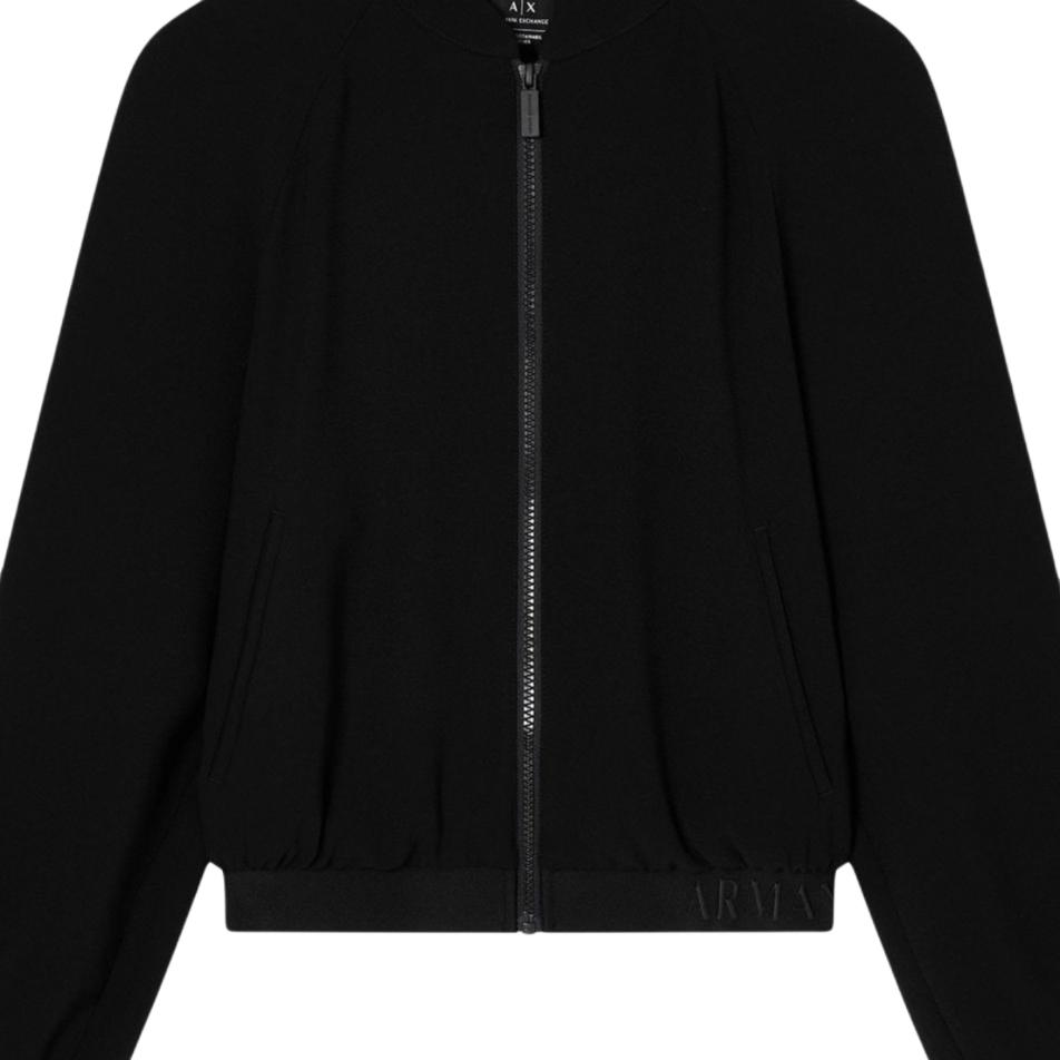Armani Exchange Jednolity kolor Raglan Długi rękaw Kurtka na zamek Damskie kurtki XW001029-AF10872-UC001