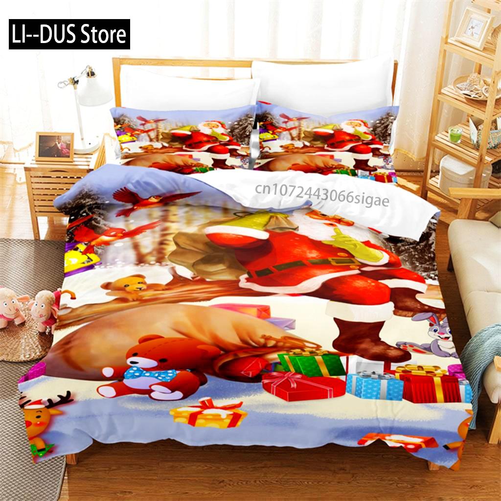Christmas  Bedding Set Duvet Cover Set 3d Bedding Digital Printing Queen Size Bedding Sets Fashion Design