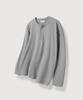 MOOD INSIDE Ribbed Snap Henley Neck Long Sleeve_Gray