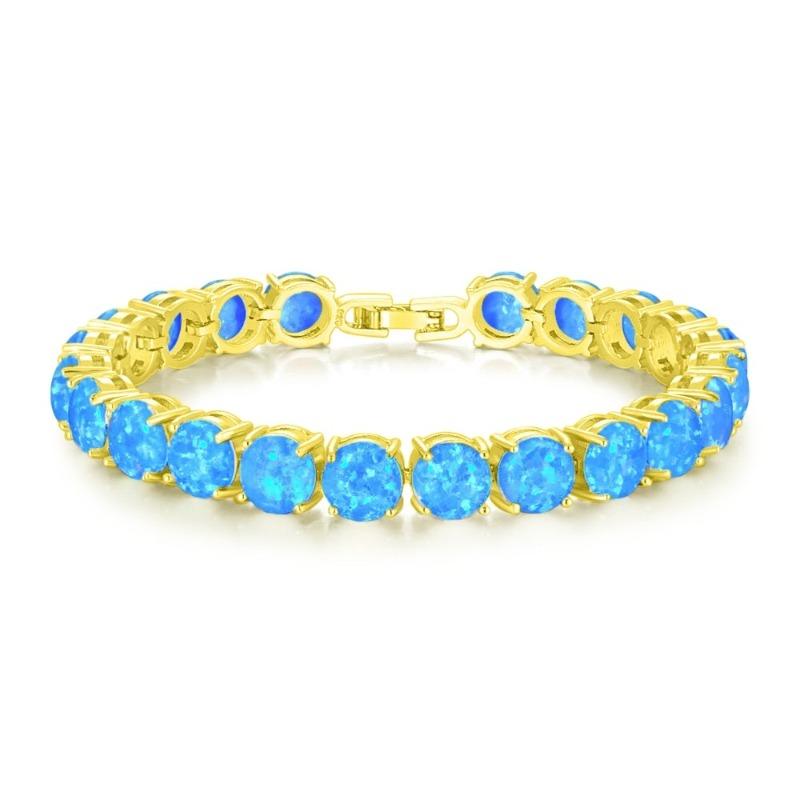 Opal Beach Round Bracelet Opal 8mm Round Bracelet Fashion Treasure Jewelry Set with Opal