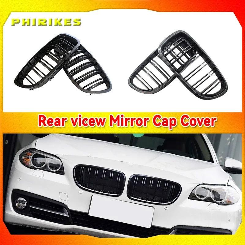 Front Kidney Double Slat Grill Grille For BMW 5 Series F10 F11 F18 2010 2011 2012 2013-2017 Dual Line Glossy Black Racing Grills