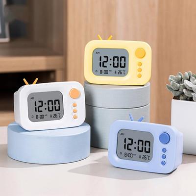 Dijital Çalar Saat Arka Işık Hassas Plastik Erteleme Sıcaklık Masaüstü Elektronik Saat Öğrenci Malzemeleri