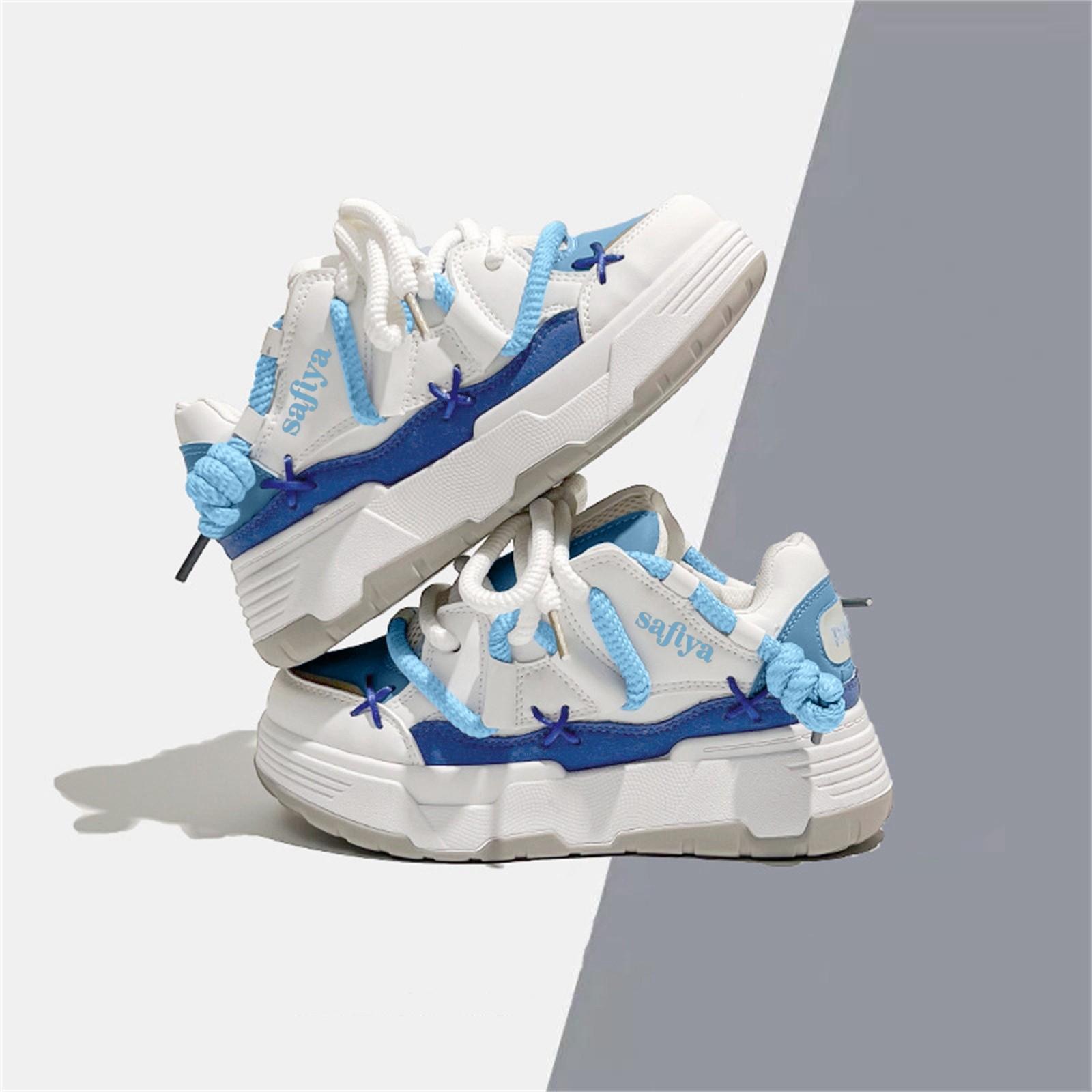 

Женская мода, новые универсальные повседневные нескользящие туфли на толстой подошве 38 синий