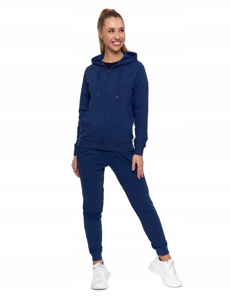 Women's Sweatshirt with Hood, Cotton, Fashionable, Zipper, Soft, MORAJ S NAVY