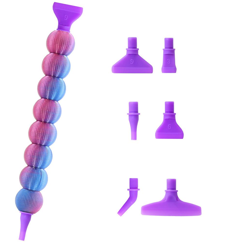 

Modular Gourd-shaped Dot Drill Pen DIY Diamond Painting Tools Accessories Pen,Multifunctional Plastic Threaded Tip for Bead Dot фіолетовий