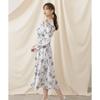 Jill by Jill Stuart Flower Print Satin Ruffle Dress