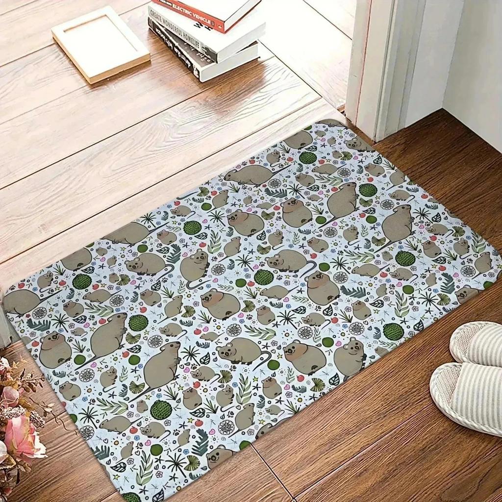 1PC Chicken Pattern Kitchen Rug Non-Slip Door Mats Pop design Bathroom Rug Bath Mat Carpet for Home Sink Laundry Decor