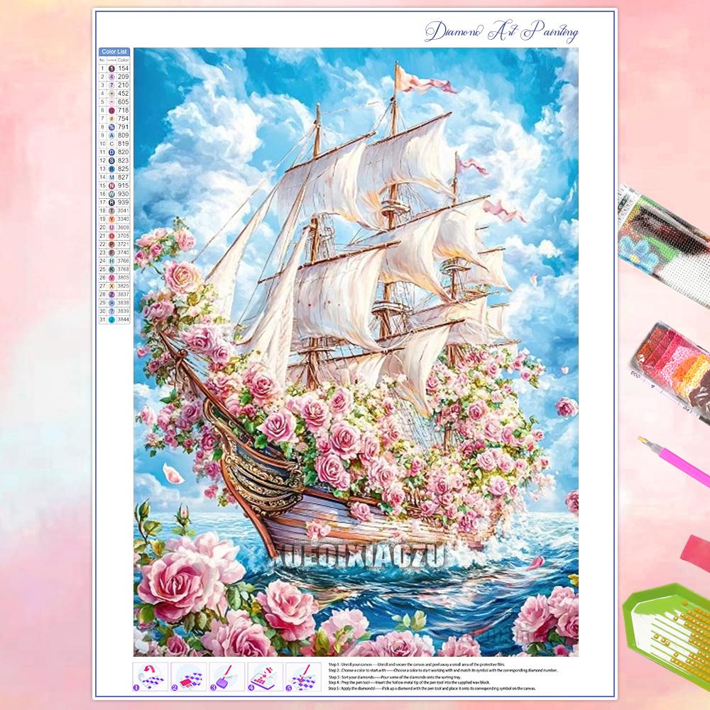 Seaside Scenery 5D Diamond Painting Kit Diamond Mosaic DIY Home Decor Gift for Adult Beginners New 2026