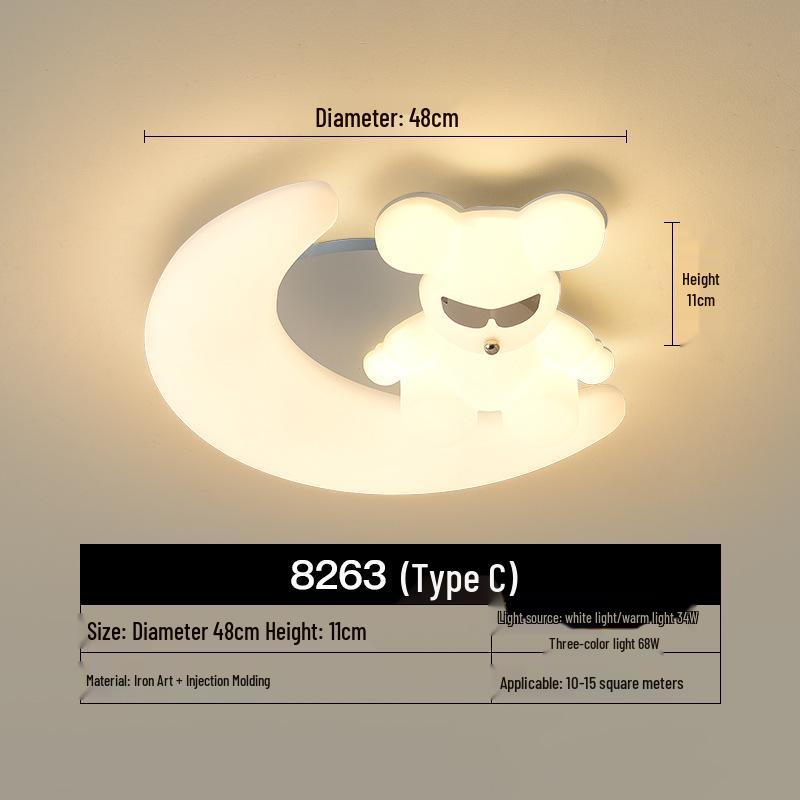 Modern Minimalist Children's Cartoon Ceiling Light for Bedroom