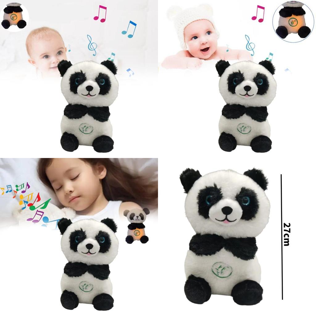 Peluche Orso Panda che Respira per Neonati con Musica e Funzioni Rilassanti per il Comfort del Neonato