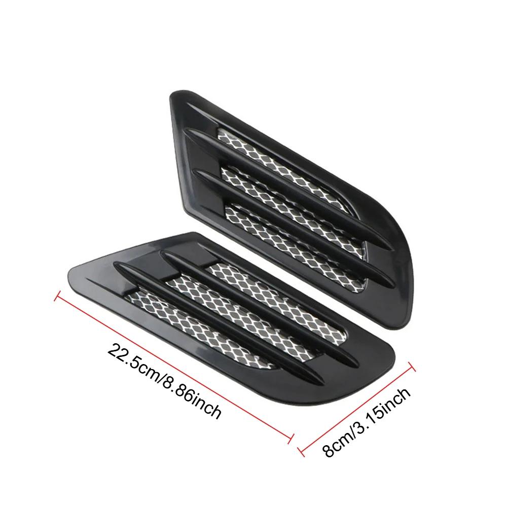 2Pcs ABS Plated Side Air Vent Covers, Universal Decorative Stickers for Sedan & SUV