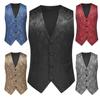 Mens Slim Fit Casual Solid V Neck Thin Suit Waistcoat Vest