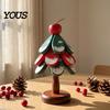 Rustic Dining Table Pad Christmas Tree Wooden Trivets, Durable Pine Wood Potholders with Storage Stand, Decorative Holiday Tray Heat Resistant