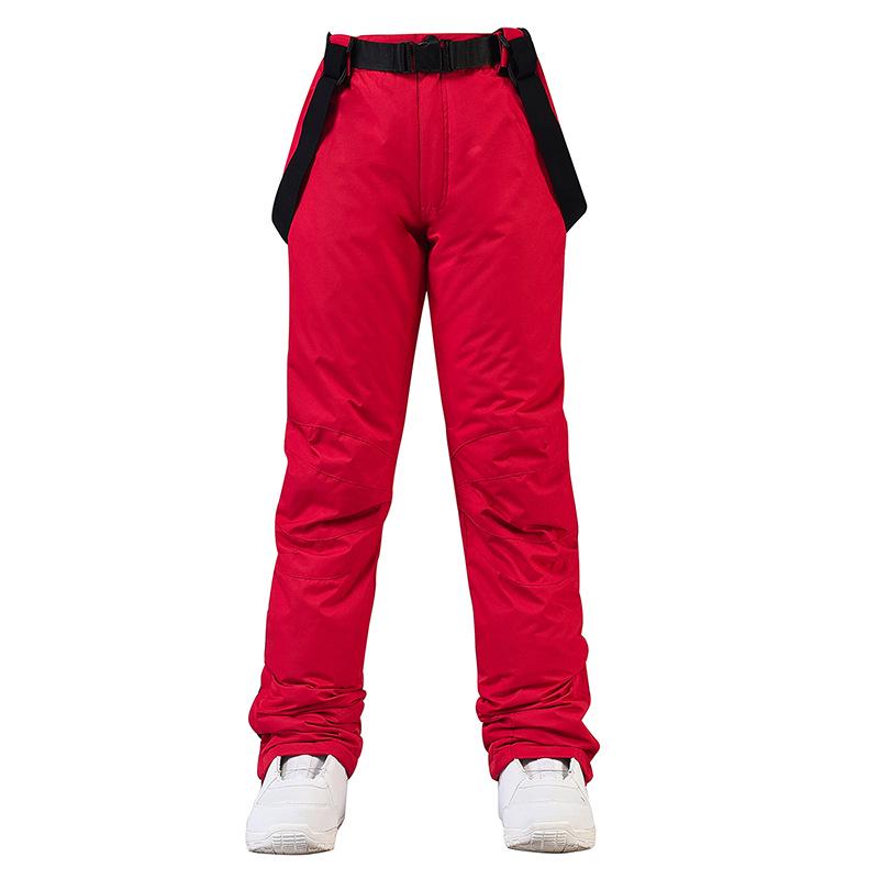 Unisex Winter Windproof Ski Bib Pants - Warm & Thickened for Outdoor Snowboarding