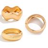 Ingemark 3 Styles Punk Hip Hop Smooth Heavy Metal Spring Bangles for Women Fashion Statement Gold Color Bracelets Men Jewelry