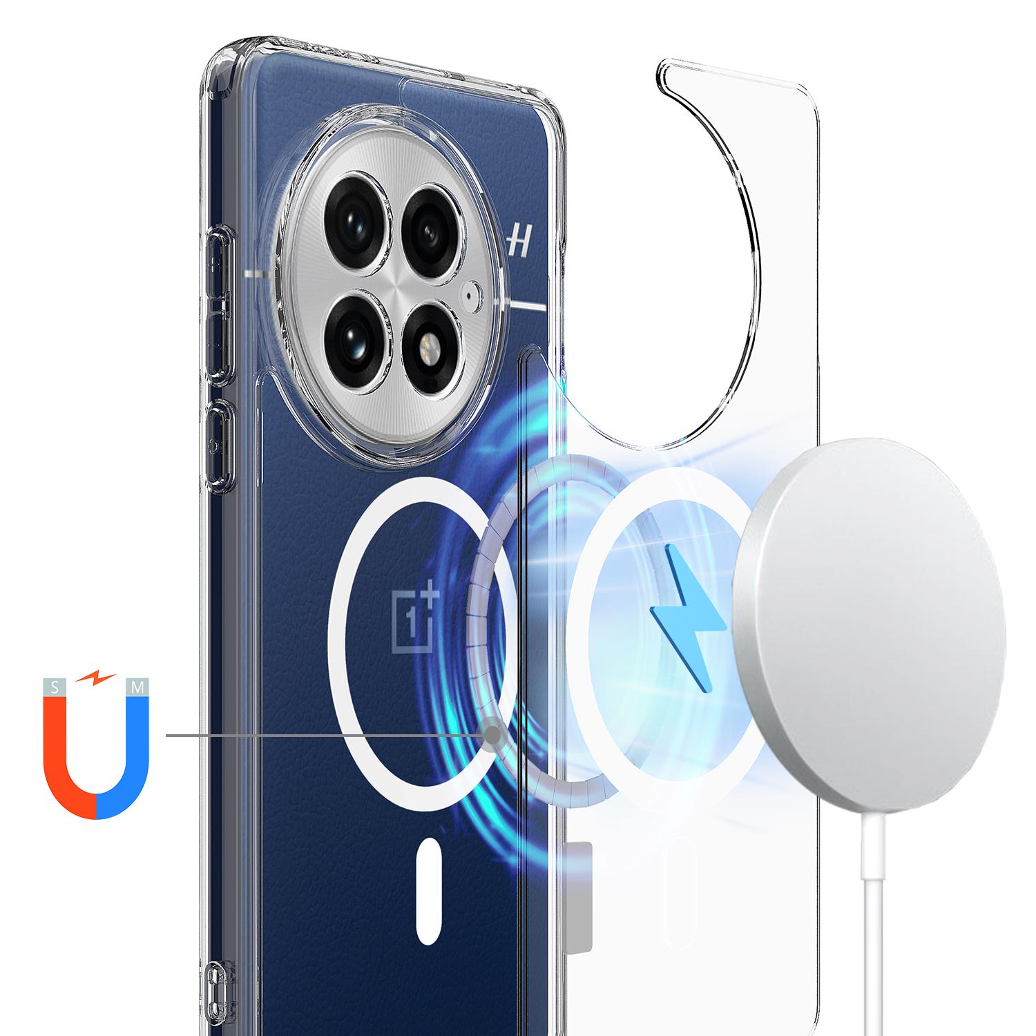 

For OnePlus 13 Clear Phone Case Compatible with MagSafe TPU+Acrylic Back Cover Clear
