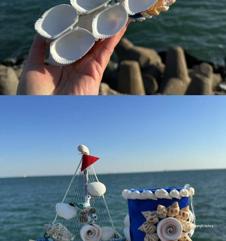 Medelhavssnäckskal Segelbåtsmodell Prydnad - Smooth Sailing Hantverkspresent Souvenir