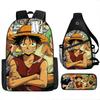 ONE PIECE Cartoon Animation Primary School Third or Fourth Grade Light Burden Reduction Primary and Secondary School Students Storage Bag Storage Bag
