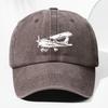 Glider Print Washed Retro Baseball Cap Fashionable Unisex Sun Protection Outdoor Hat Adjustable