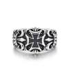 European and American Retro Rings for Men, Trendy American-Style Unique Design, Index Finger Biker Harley Cross Ring