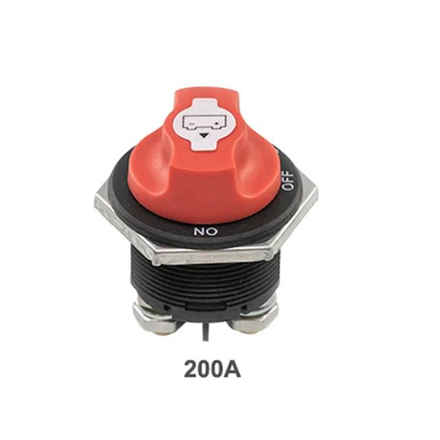 50A 100A 200A Autobaterie Závodní Rallye Spínač 12V Odpojovač baterie Odpojovač izolátoru Sada spínačů pro RV motocyklové nákladní lodě