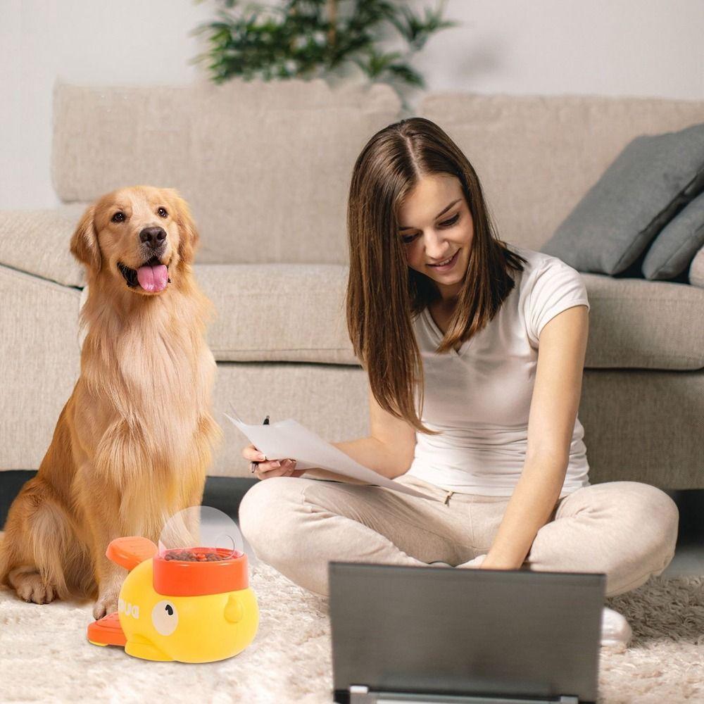 Cartoon Pet Feeding Machine Intelligent Pet Automatic Feeder Toys  Pet Supplies