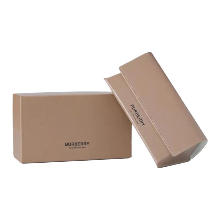 Burberry Temples Logo Print Acetate Irregular Sunglasses Men's Black