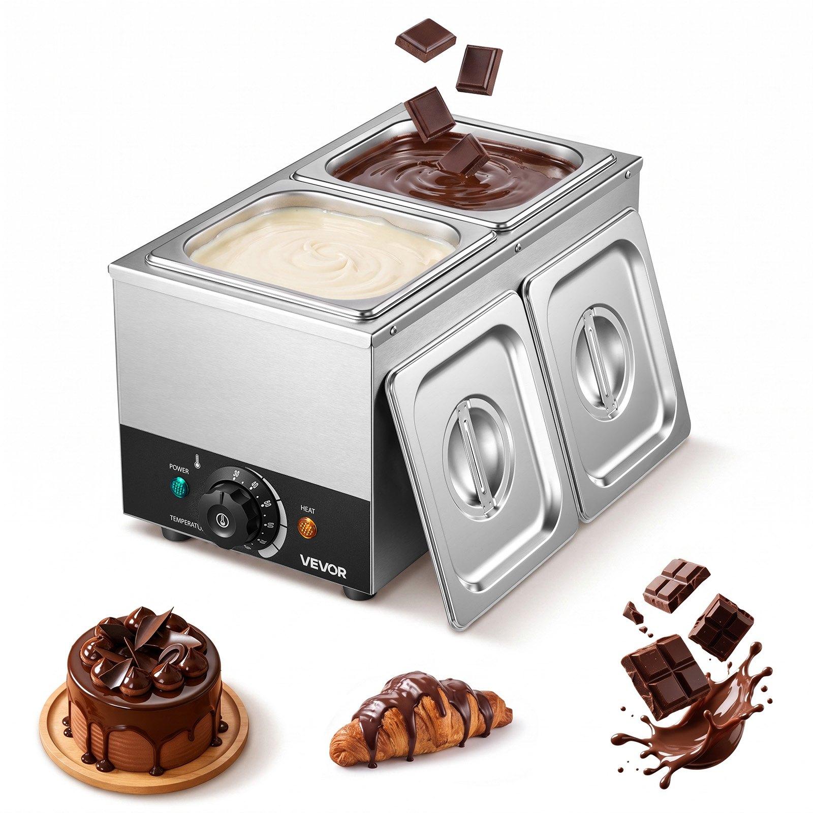 VEVOR Chocolate Melting Machine, 2 Tanks