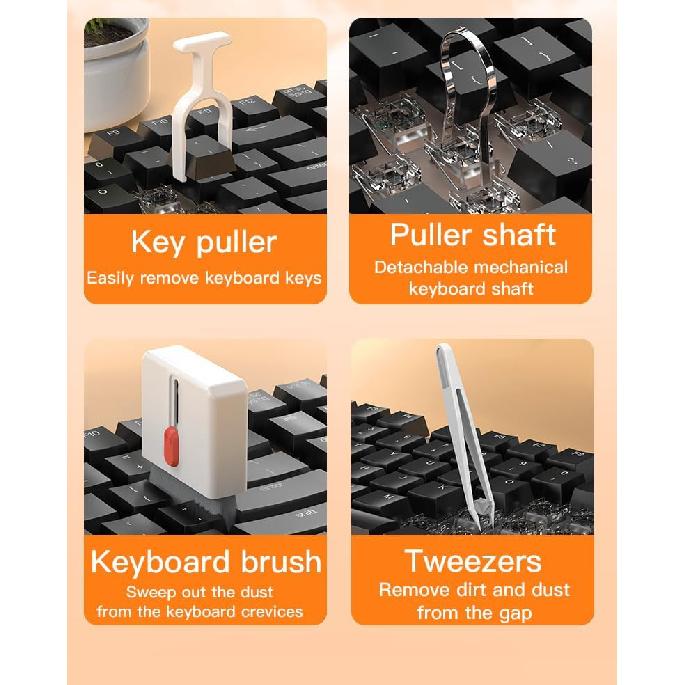 32-in-1 Multi-Functional Cleaning Kit for Electronics inlcuding Headphones,Mobile Phones,Computer,Monitor,Lens and etc, Compact and Portable Design,