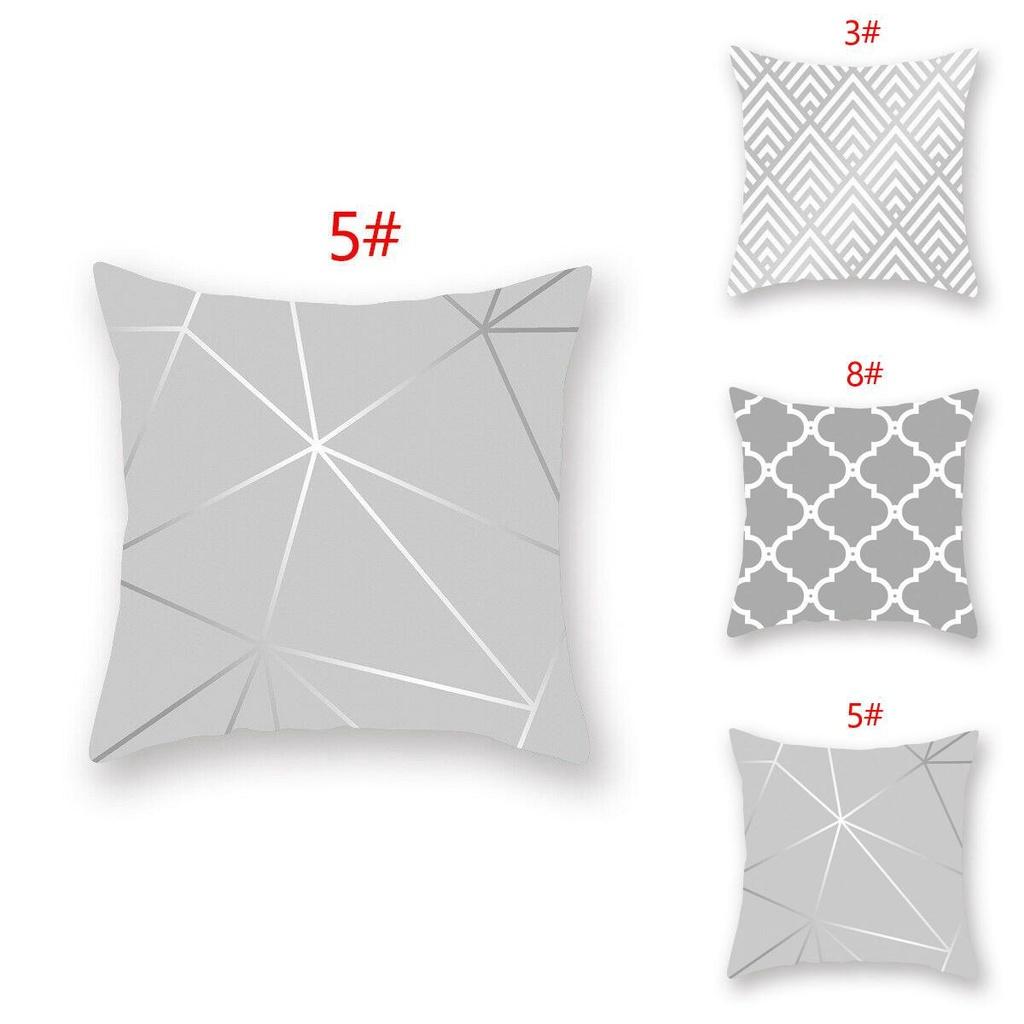 Soft Silver Gray Geometric Pillowcase For A Cozy And Stylish Home Decor