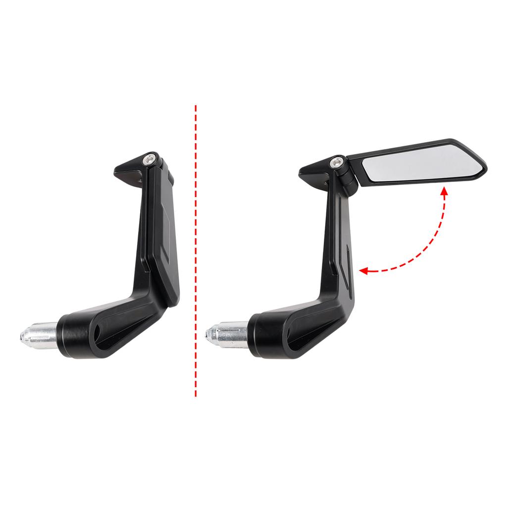 Handle Bar End Lever Protector with Folding Mirrors Set Motorcycle Universal