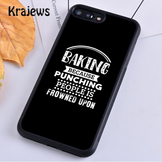 Baking because punching people is frowned upon Phone Case Cover For iPhone 17 Air 16 15 14 plus 12 13 pro max