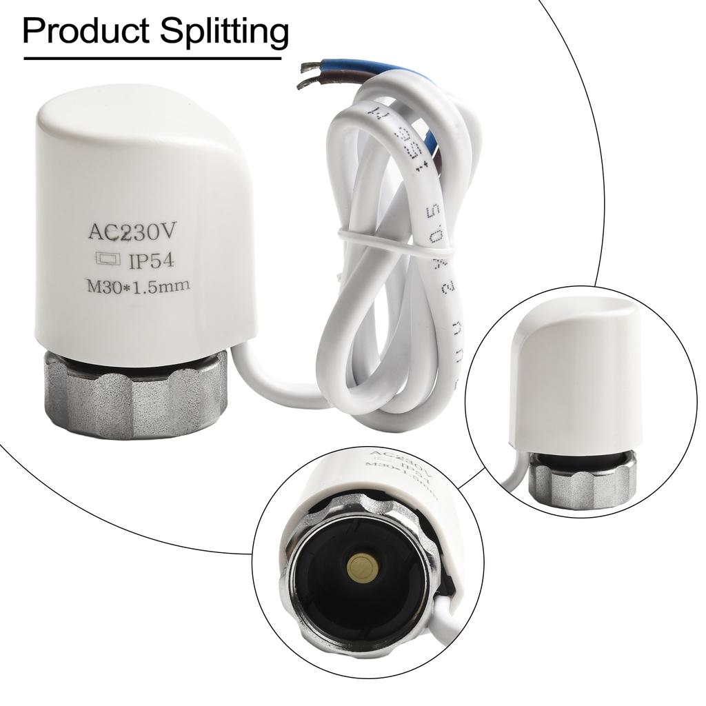 1 Stück AC230V M30*1,5mm Elektrischer Thermischer Stellantrieb für Fußbodenheizung Heizkörperventil Fußbodenheizung Stellantrieb Zubehör