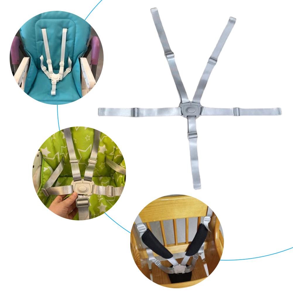 Children's Dining Chair Safety Belt 5 Point Baby High Chair Harness Adjustable Baby Seat Belt for Child Seats High Chairs