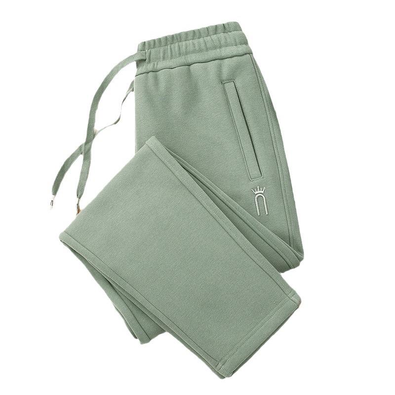Women's Fleece-Lined Cotton Mom Pants: Warm, Loose Straight-Leg Sweatpants for Autumn & Winter 2025