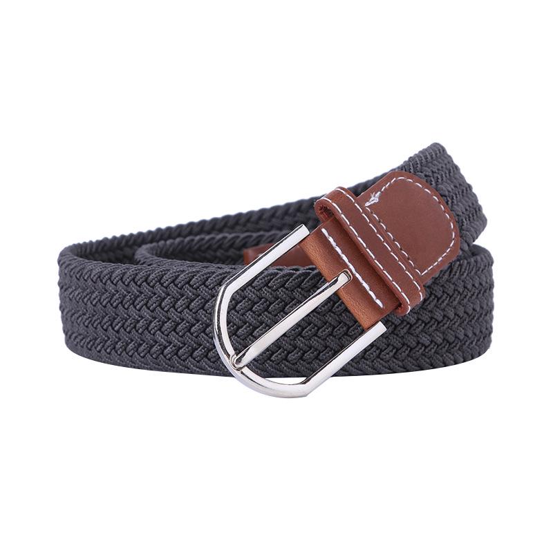 Handwoven Cross-Border Fashion Belt with Pin Buckle – Versatile Twill Men's & Women's Wide Elastic Waist Belt