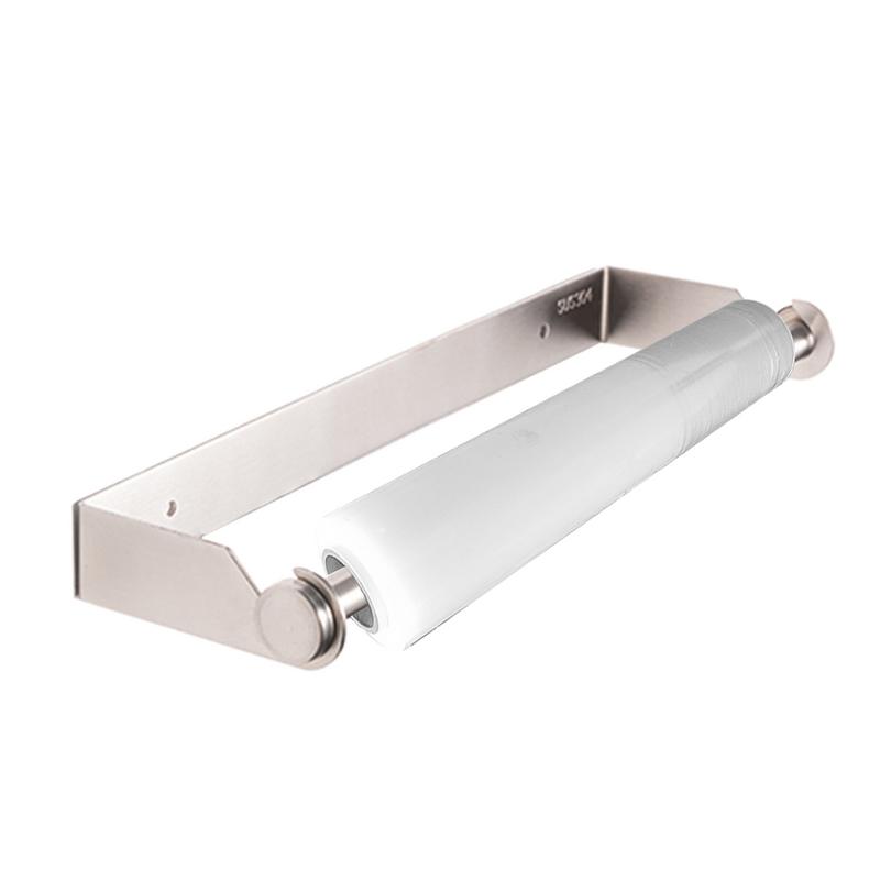 Mounted Paper Towel Holder Roll Organizer Self-adhesive Or Drilling Stainless Steel Paper Towel Under Cabinet Rack for Kitchen