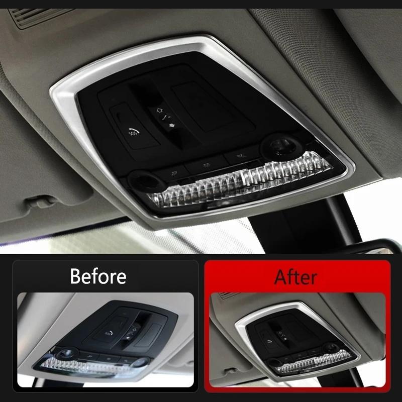 Zubehör für BMW 5er/7er Serie X3 X4 F01 F07 F10 F25 F26 Dekoration für den vorderen Leselampenschirm Innenraum Leseleuchten-Rahmen Aufkleber