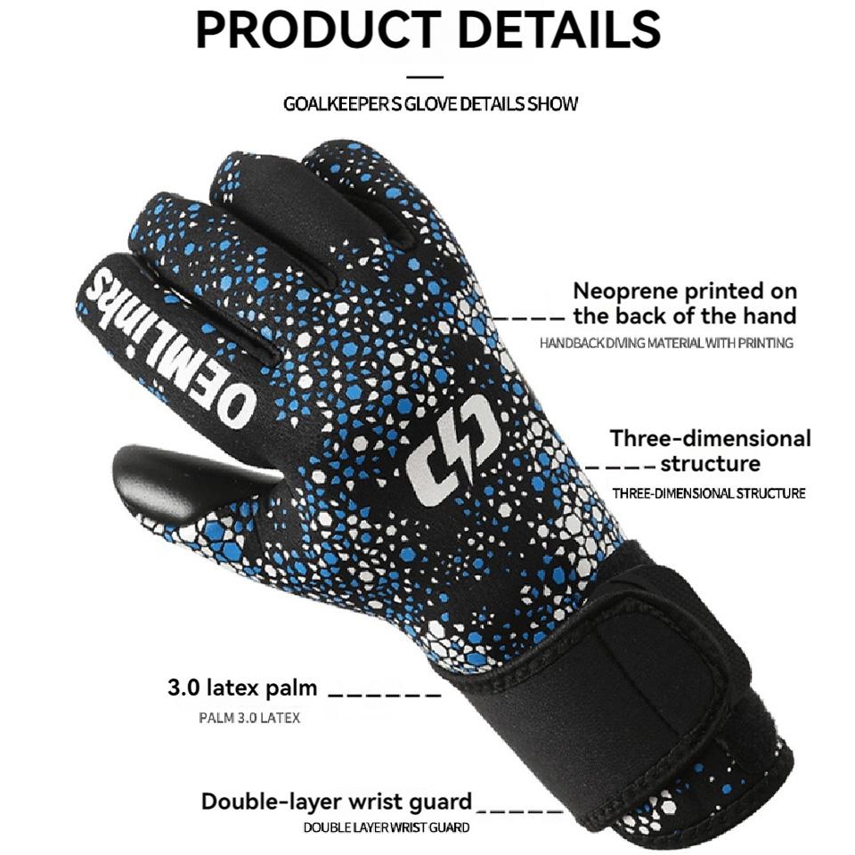 Loogdeel Professional Football Sports Goalkeeper Gloves Adult Children Goalkeeper Gloves Finger Protection Anti-slip Training
