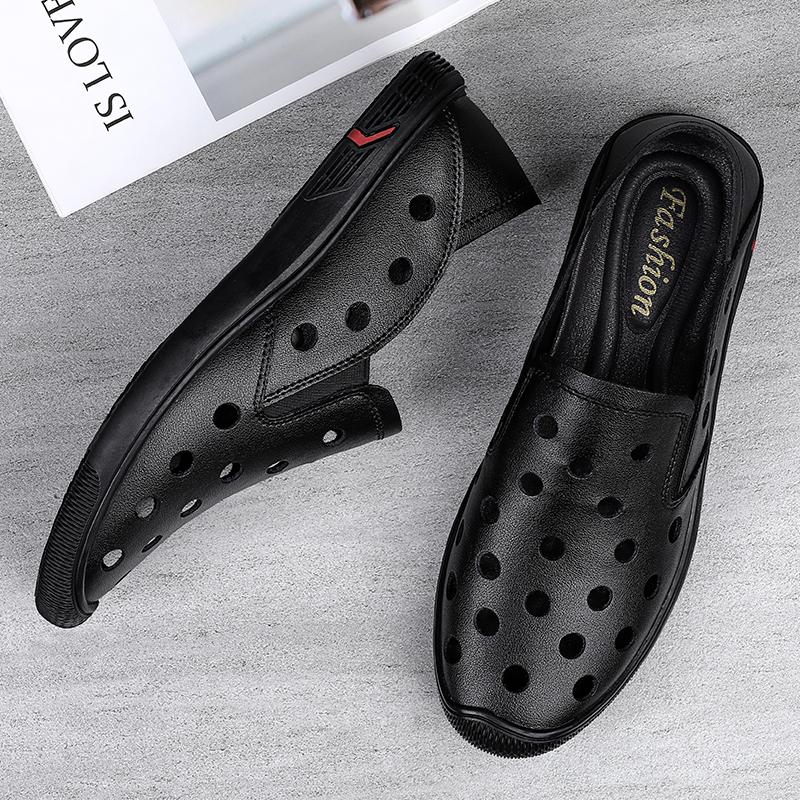 Hollow Out Men Casual Shoes New Fashion Mens Sandals Lightweight Slip-on Shoes Breathable Male Sneakers Versatile Summer Loafers