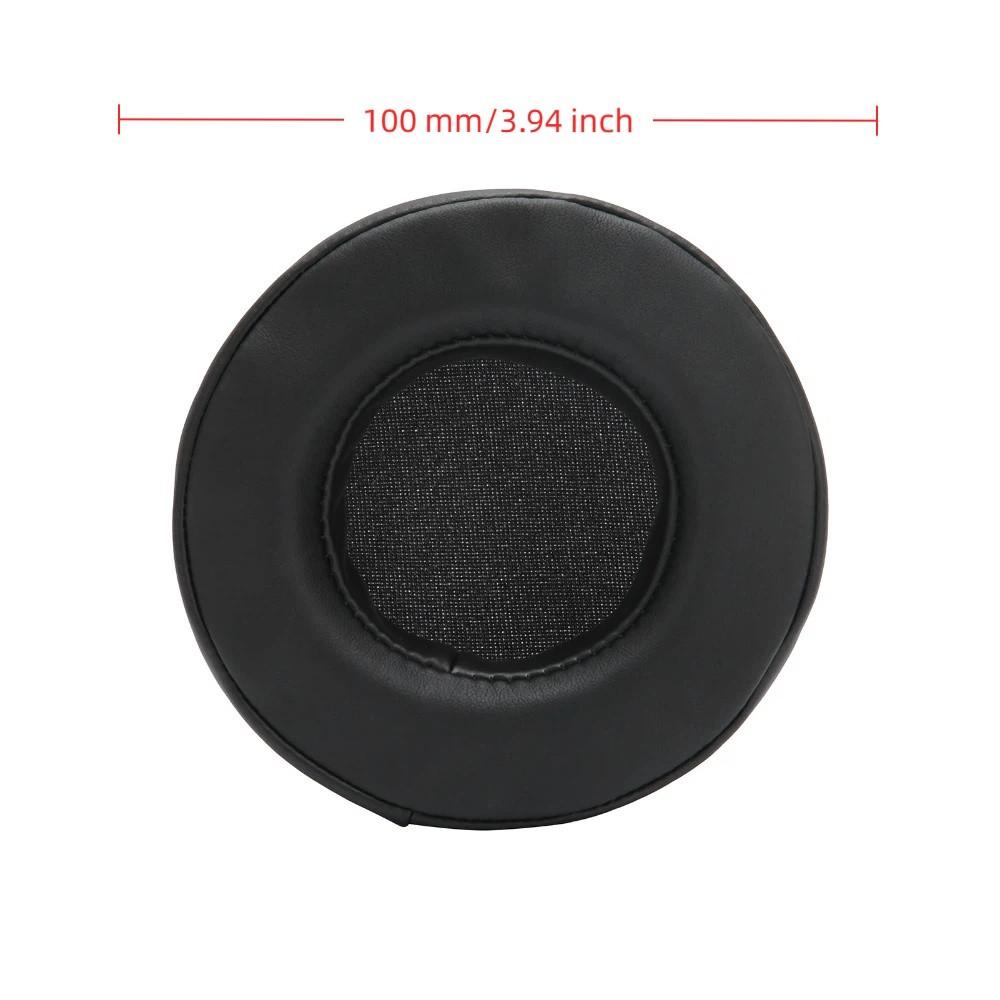 2PCS Black Noise Isolation Ear Cushions Leather Ear Covers Replacement Ear Pads  Audio Accessories
