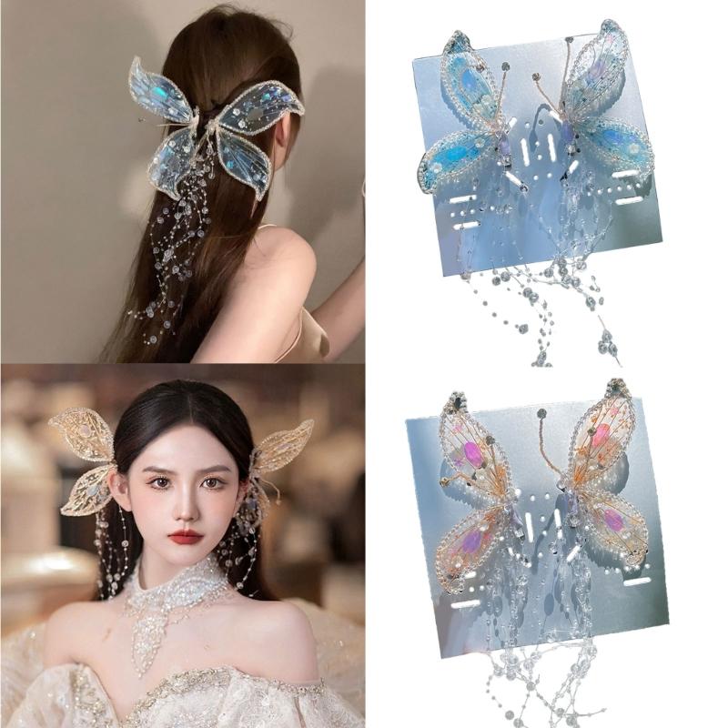 Crystal Hair Barrettes Fashion Hairpins Elegant Decorative Hairclip for Women Girls Simple Side Hair Clip Wedding Party