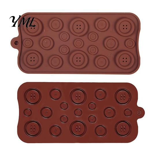 Sewing Themed Cake Decor 19-Hole Silicone Button Molds, Three Sizes DIY Decorating Tray, Kitchen Baking Accessories Flexible Easy Release Gadgets for
